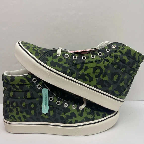 Vans Men’s COMFYCUSH Sk8-Hi Leopard Cactus/Skarab Sneakers Camo High-Tops